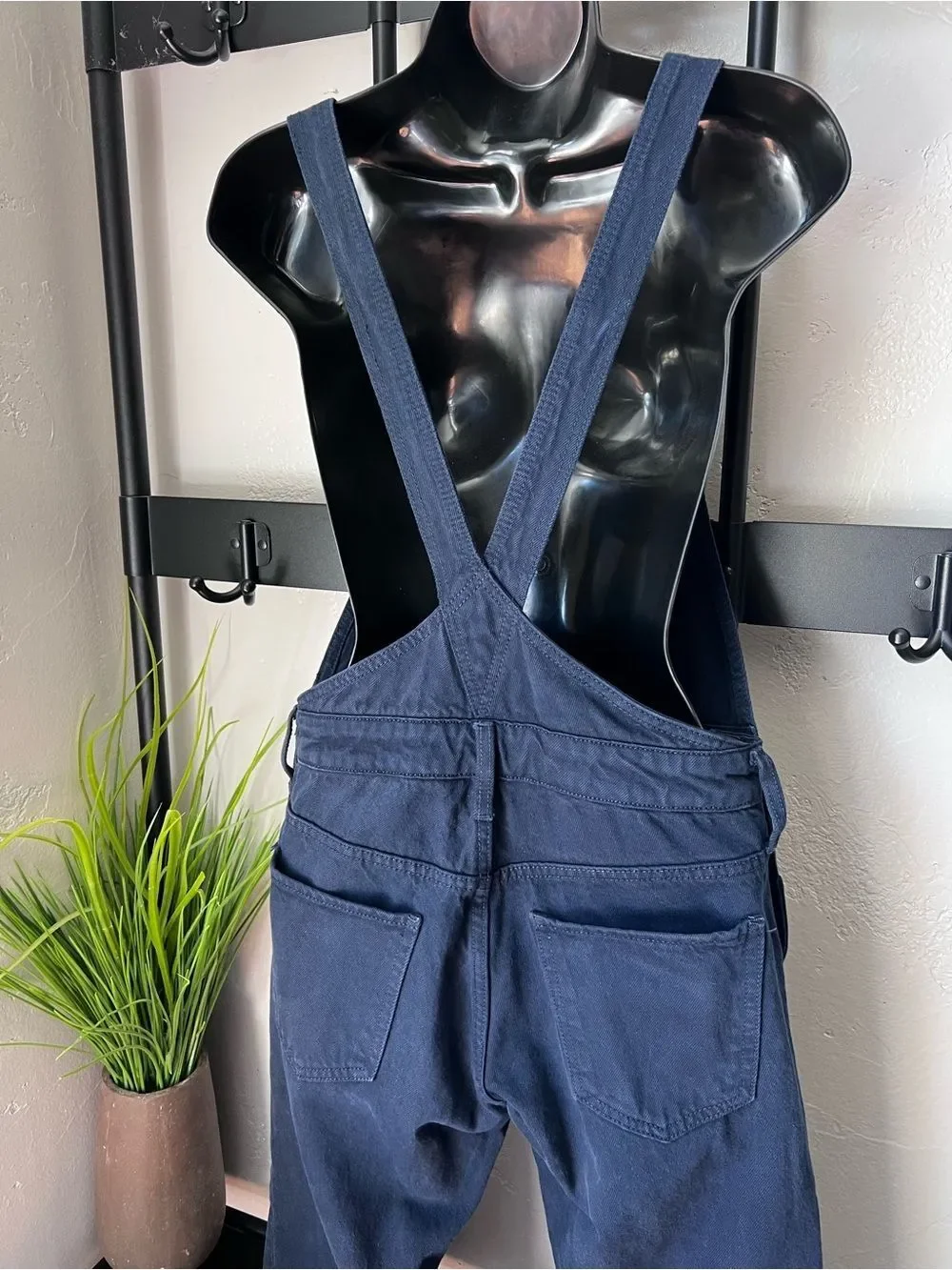Lucky Brand Boyfriend Overall Dark Denim Size X-Small